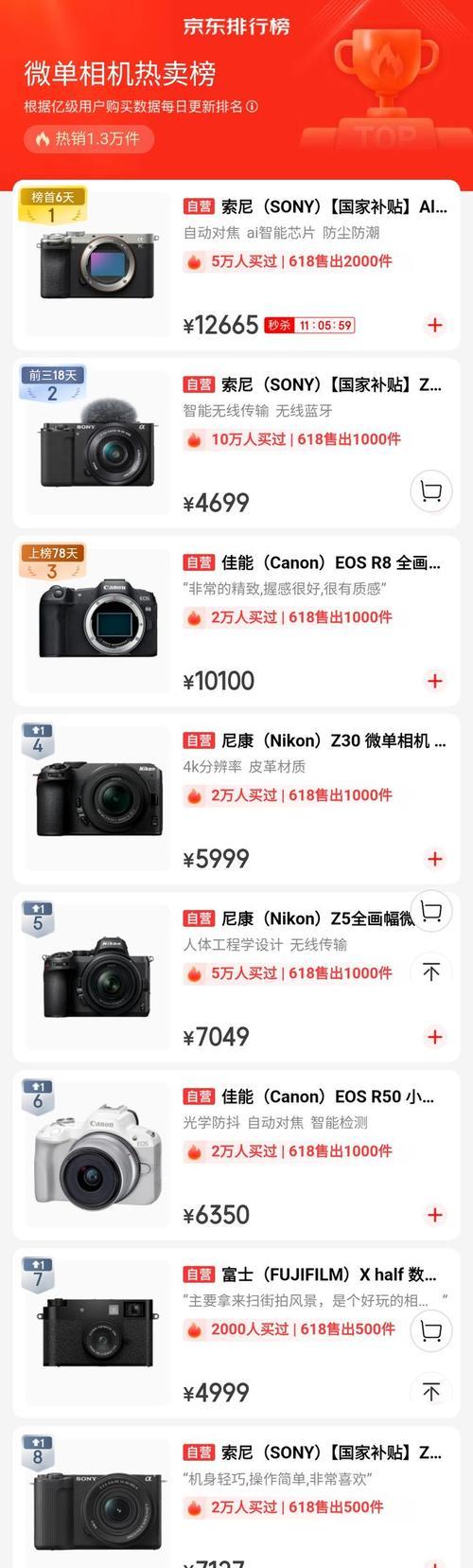2022年最新微单相机排名及推荐（帮你找到最适合的微单相机，记录美好瞬间）